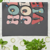 ホリーすてきクリスマスギフトファミリークリスマスホリデー キッチンタオル (折り畳み)