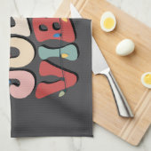 ホリーすてきクリスマスギフトファミリークリスマスホリデー キッチンタオル (四つ折り)