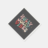 ホリーすてきクリスマスギフトファミリークリスマスホリデー スタンダードカクテルナプキン (角)