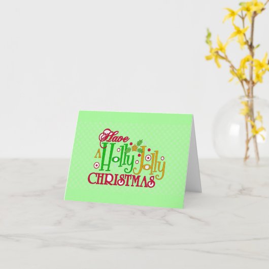 ホリーすてきクリスマスグリーティングカード カード (黄色い花)