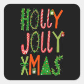 ホリーすてきクリスマススウィートホリデーズクリスマス スクエアシール (正面)