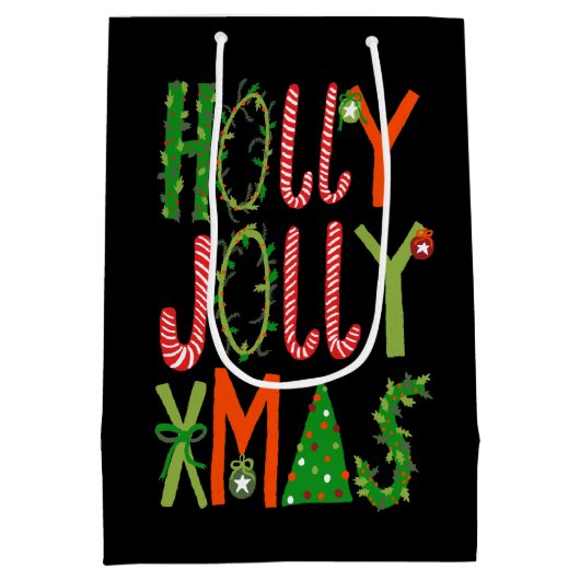 ホリーすてきクリスマススウィートホリデーズクリスマス ミディアムペーパーバッグ (裏面)