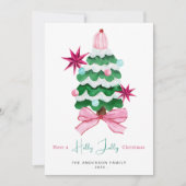 ホリーすてきクリスマスツリーホリデーカード シーズンカード (正面)