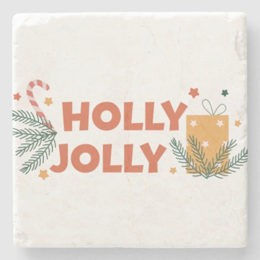ホリーすてきクリスマスパーティー ストーンコースター (正面)