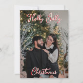 ホリーすてきクリスマスファミリーポートレートと手紙 シーズンカード (正面)