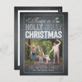 ホリーすてきクリスマスフォトカードはがき シーズンポストカード (正面/裏面)