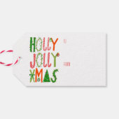 ホリーすてきクリスマスホリデークリスマスレタリング ギフトタグ (裏面横)