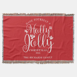 ホリーすてきクリスマスホリデーズファミリー名 スローブランケット