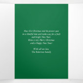 ホリーすてきクリスマス家族の写真 三つ折りクリスマスカード (内部中)