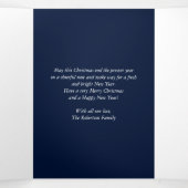 ホリーすてきクリスマス家族の写真 三つ折りクリスマスカード (内部中)