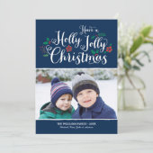 ホリーすてきクリスマス海軍の青い写真 シーズンカード (スタンド正面)