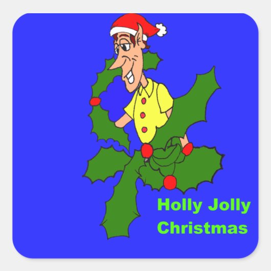 ホリーすてきクリスマス スクエアシール (正面)