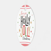 ホリーすてきクリスマス(写真を追加)キャンディーケーン メタルオーナメント (正面左)