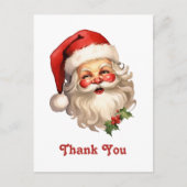 ホリーすてきサンタクロースレトロサンキュー ポストカード (正面)