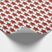 ホリーすてきジャマー、ローラダービースケートで滑るクリスマス ラッピングペーパー (角)