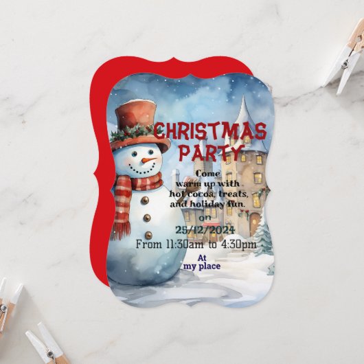 ホリーすてきスのパーティー 招待状 (正面/裏面インサイチュ)