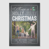 ホリーすてきスカスタムクリスマス磁気カード (正面)