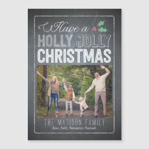 ホリーすてきスカスタムクリスマス磁気カード