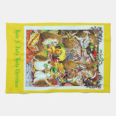 ホリーすてきスクリスマスヘッジホグステオル キッチンタオル (横)