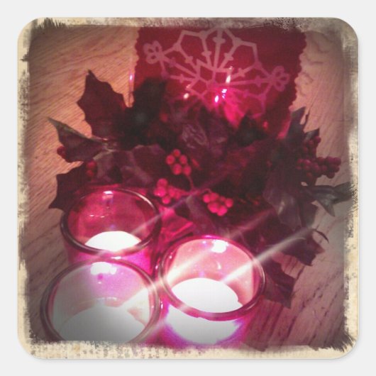 ホリーすてきステッカー スクエアシール (正面)