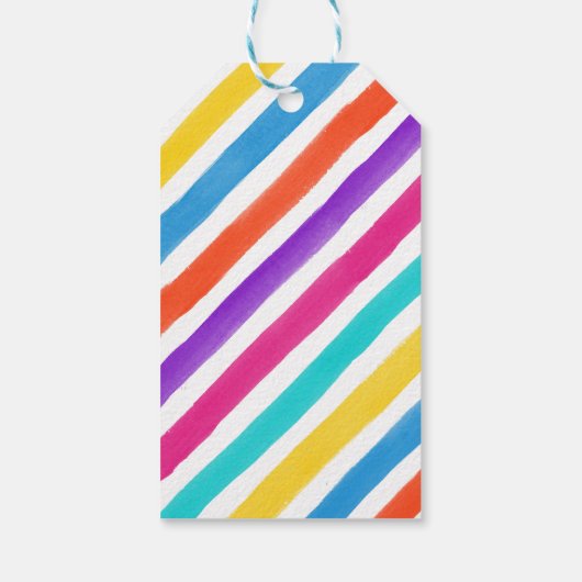 ホリーすてきストライプクリスマスギフトタグ ギフトタグ (裏面)