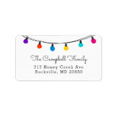 ホリーすてきストリングライツホリデー差出人住所 ラベル (正面)