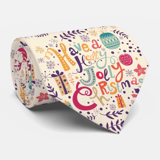 ホリーすてきス文字デザイン ネクタイ (ロール)