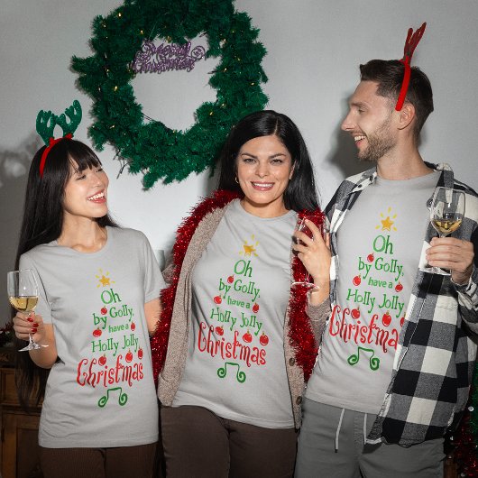 ホリーすてきタイポグラフィクラシックソング Tシャツ