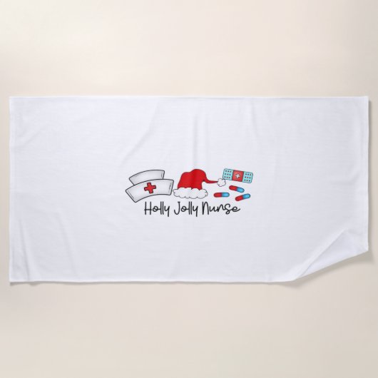 ホリーすてきナースハロウィンクラシックTシャツ ビーチタオル (正面)