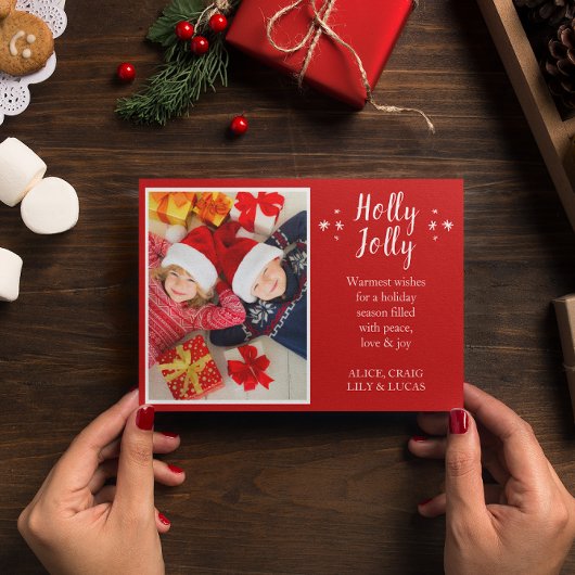 ホリーすてきノルディックトナディアホリデーフォトカード シーズンカード