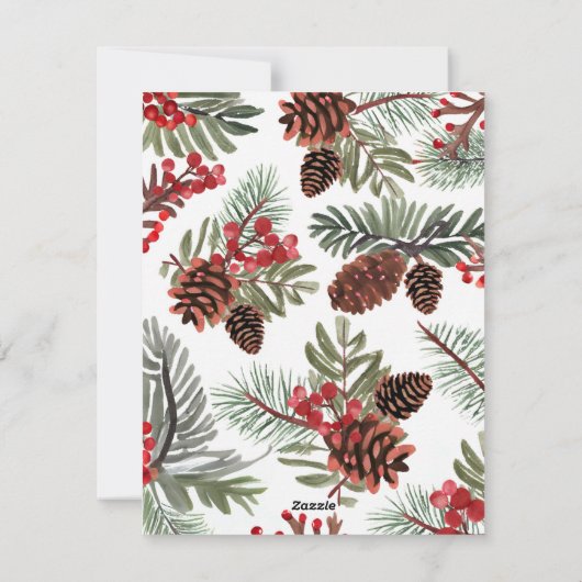 ホリーすてきパインコーン&ベリーワンフォトアーチ シーズンカード (裏面)