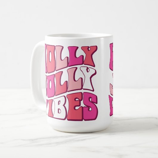 ホリーすてきビア：クリスマス飲みコーヒーマグ コーヒーマグカップ (正面左)