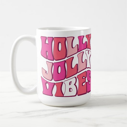 ホリーすてきビア：クリスマス飲みコーヒーマグ コーヒーマグカップ (左)