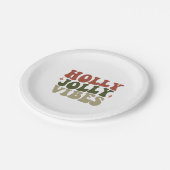 ホリーすてきビベスレトロ1960sクリスマスパーティー ペーパープレート (アングル)