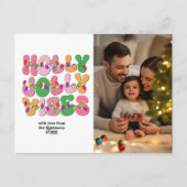 "ホリーすてきビベス"レトロクリスマスライト写真 シーズンポストカード (正面)