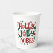 ホリーすてきビーズクリスマス紙カップ 紙コップ (裏面)