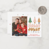 ホリーすてきビーブレトロクリスマスホリデー ノートカード (正面/裏面インサイチュ)