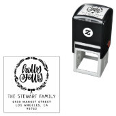 ホリーすてきファミリー名差出人住所 セルフインキングスタンプ (インサイチュ)