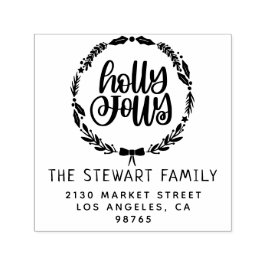 ホリーすてきファミリー名差出人住所 セルフインキングスタンプ