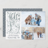 ホリーすてきフォトクリスマスカーフェイクド銀箔 シーズンカード (正面/裏面)