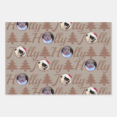 ホリーすてきフォトコラージュのニュートラル ラッピングペーパーシート (正面2)