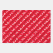 ホリーすてきフォトコラージュ赤いクリスマス ラッピングペーパーシート (正面3)