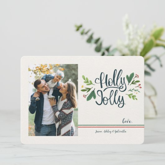 ホリーすてきフォトホリデーあいさつカード シーズンカード (スタンド正面)