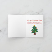 ホリーすてきブフランスのルドッグクリスマス シーズンカード (内部)