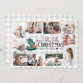 ホリーすてきプレイドのクリスマスフォトコラージュ シーズンカード (正面/裏面)