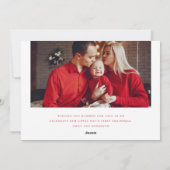 ホリーすてきベビーの初めてのクリスマス家族の写真 シーズンカード (裏面)