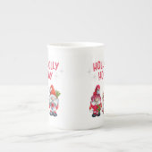 ホリーすてきホリデー格言お洒落クリスマス ボーンチャイナマグカップ (正面)