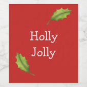 ホリーすてきホリ離れー文字付きカスタム ワインラベル (シングルラベル)