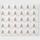 ホリーすてきメリークリスマスギフトホリデーシーズン ラッピングペーパー (フラット)