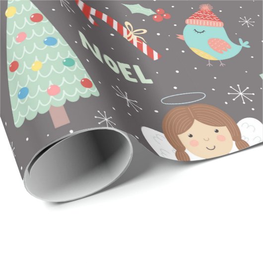 ホリーすてきメリークリスマスサンタトインデア |クリスマス ラッピングペーパー (ロールコーナー)